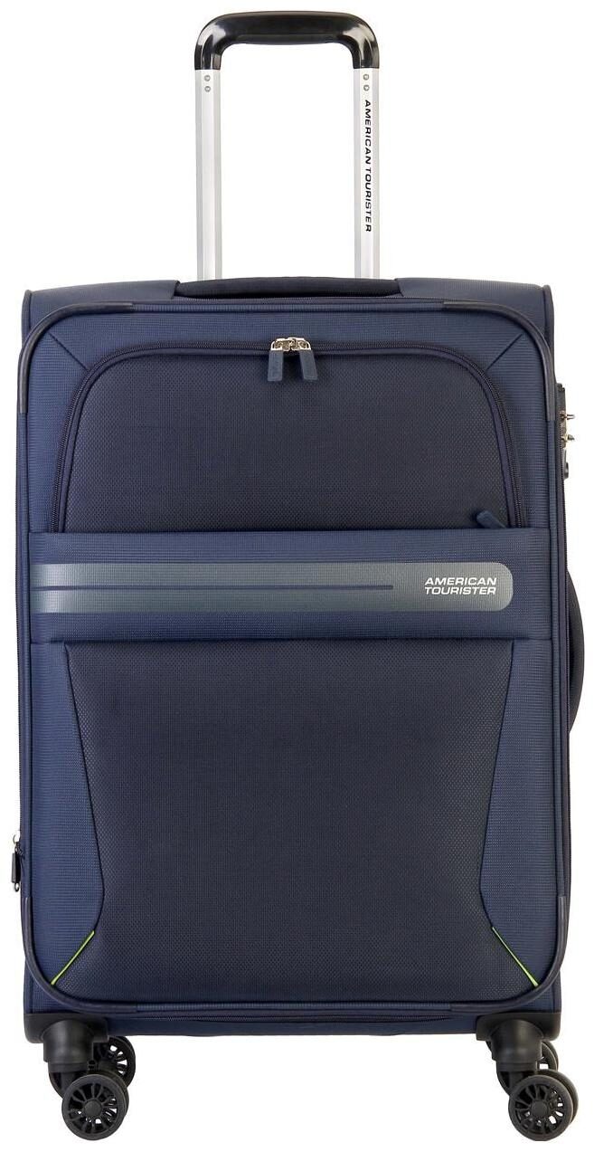 

American Tourister Medium Size Soft Luggage Bag ( Blue 8 Wheels )