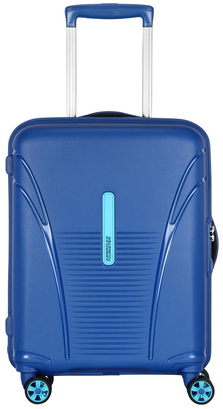 

American Tourister Cabin Size Hard Luggage Bag ( Blue 8 Wheels )