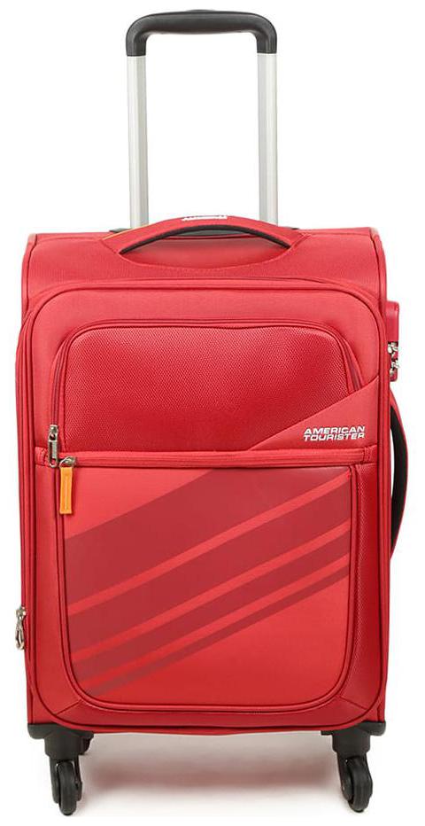 

American Tourister Cabin Size Soft Luggage Bag ( Red 4 Wheels )