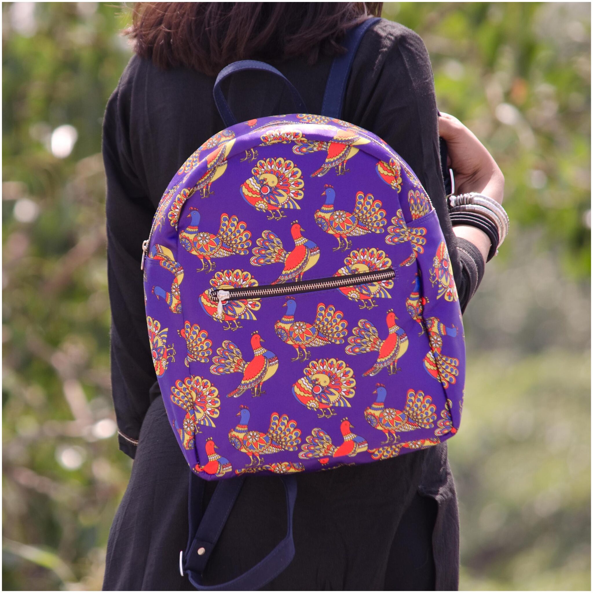 

ANARTLINE Purple Polyester Backpack