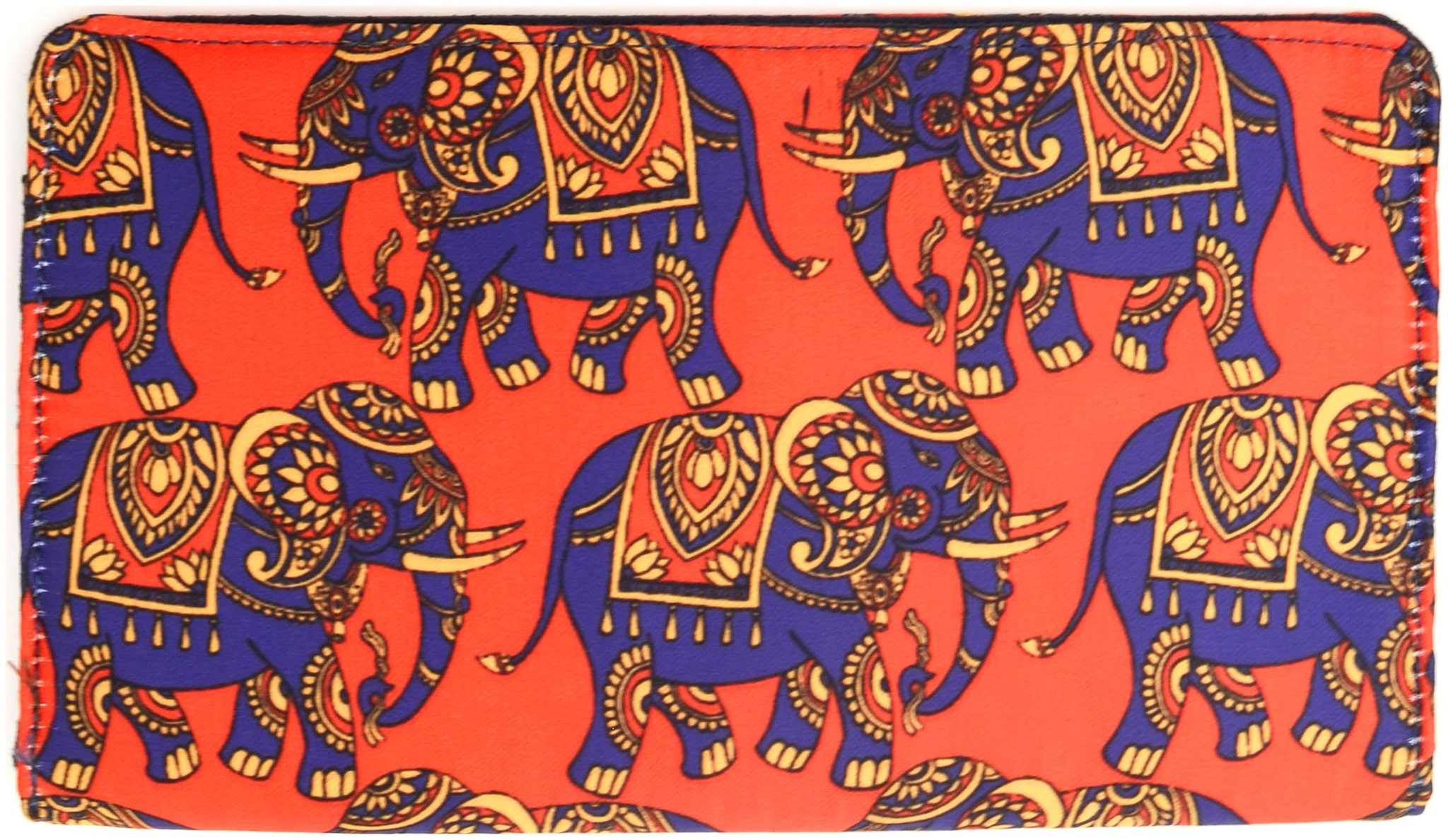 

Anartline Elephant Printed Wallet durable polysatin body suede inside finish and magnet lock