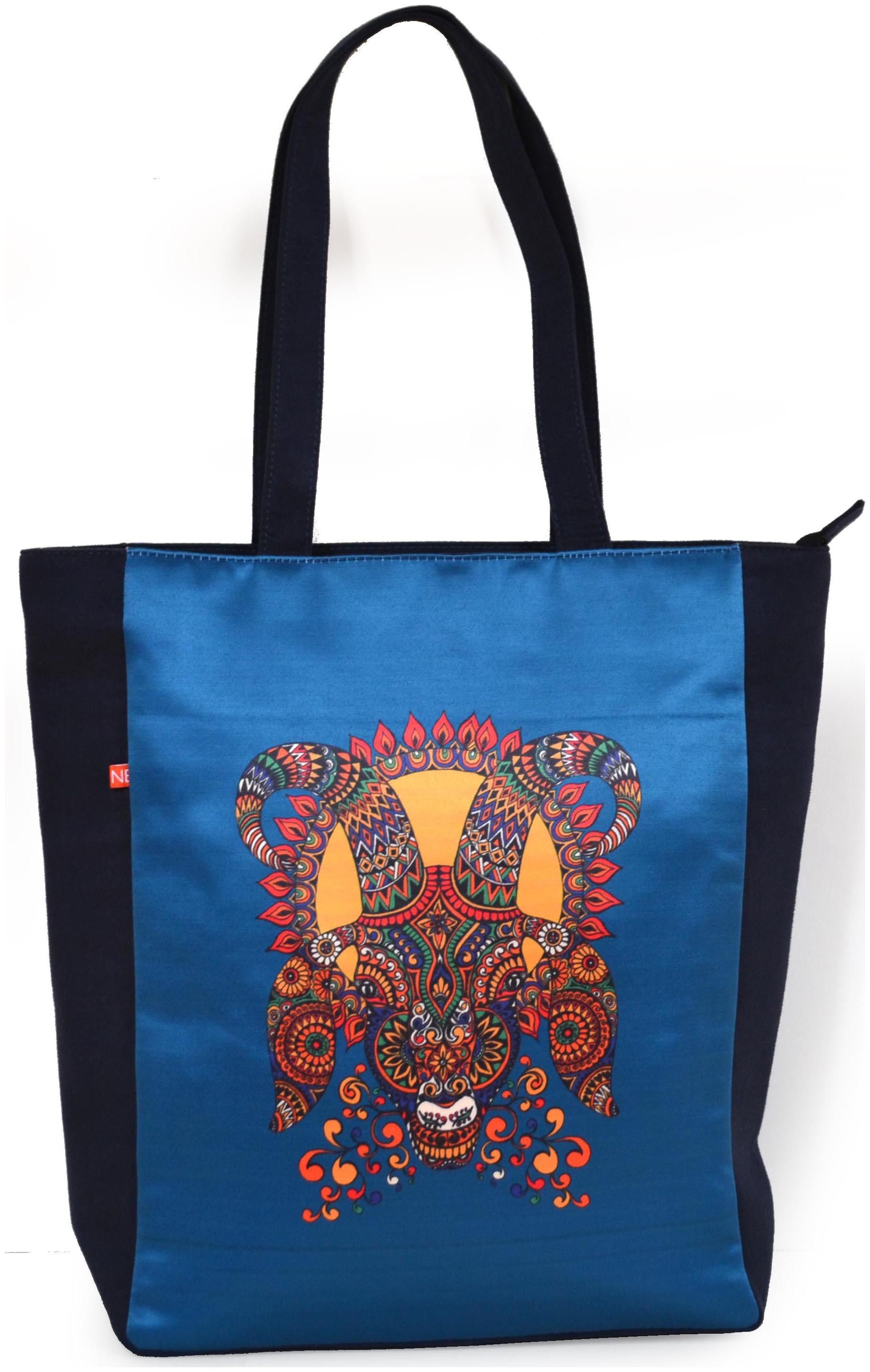 

ANARTLINE Blue Polyester Handheld Bag