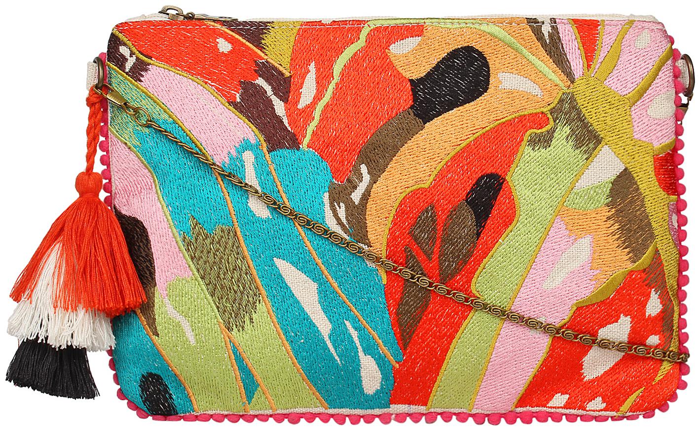 

Anekaant Multi Canvas Self Design Sling Bag