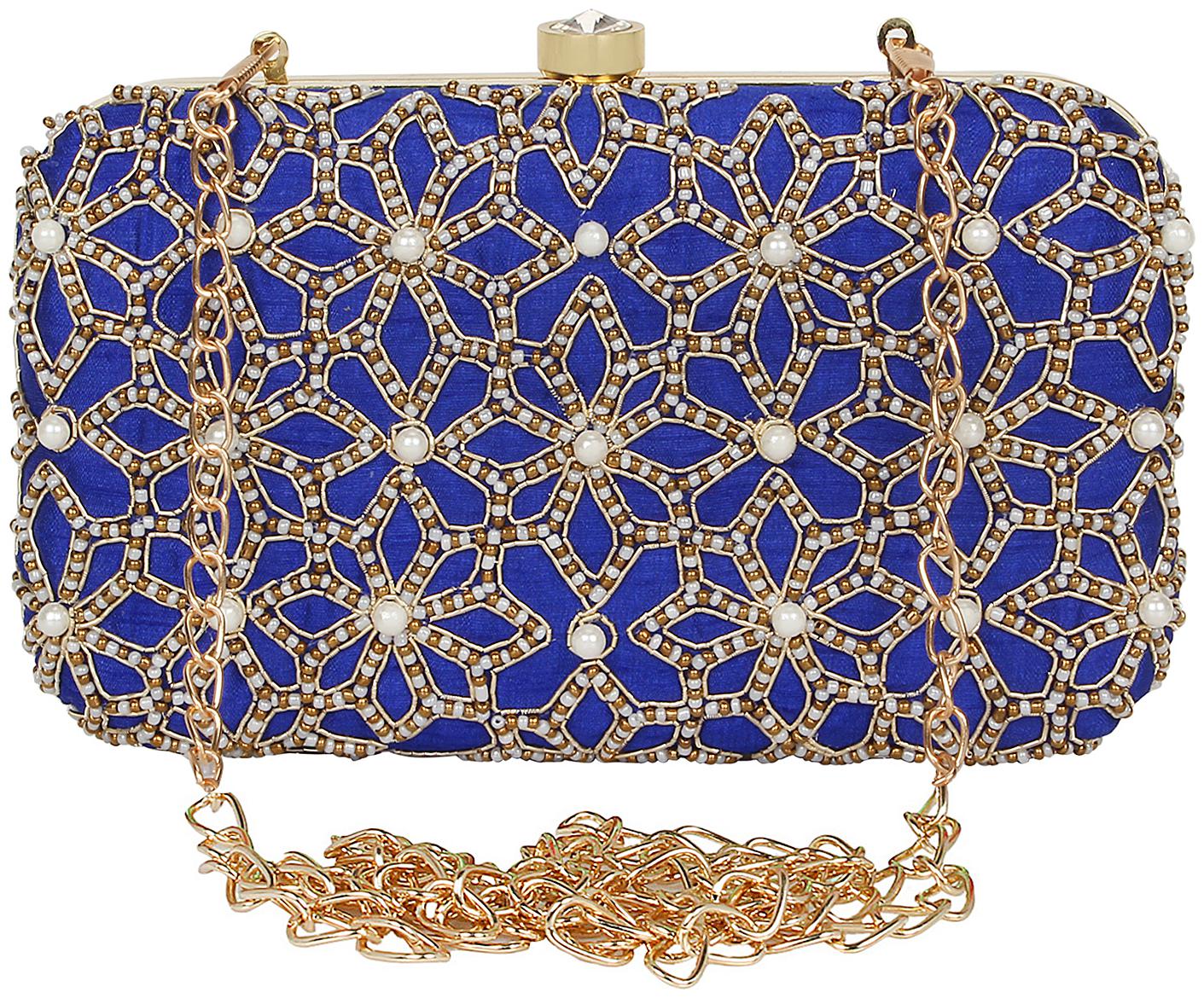 

Anekaant Adorn Embroidered Faux Silk Clutch