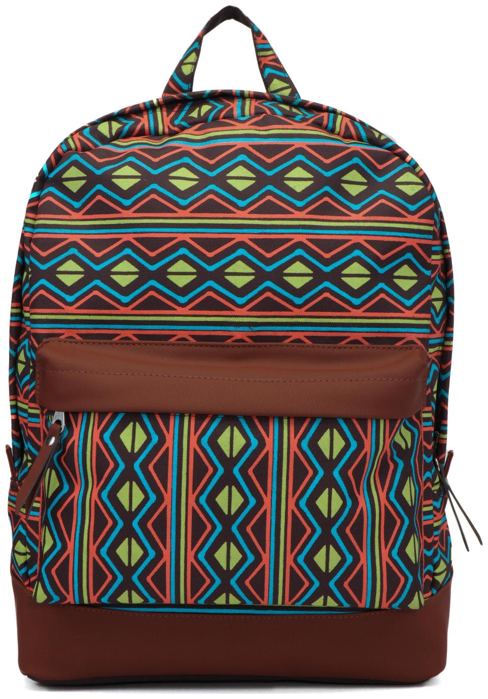 

Anekaant Brown Polyester Backpack