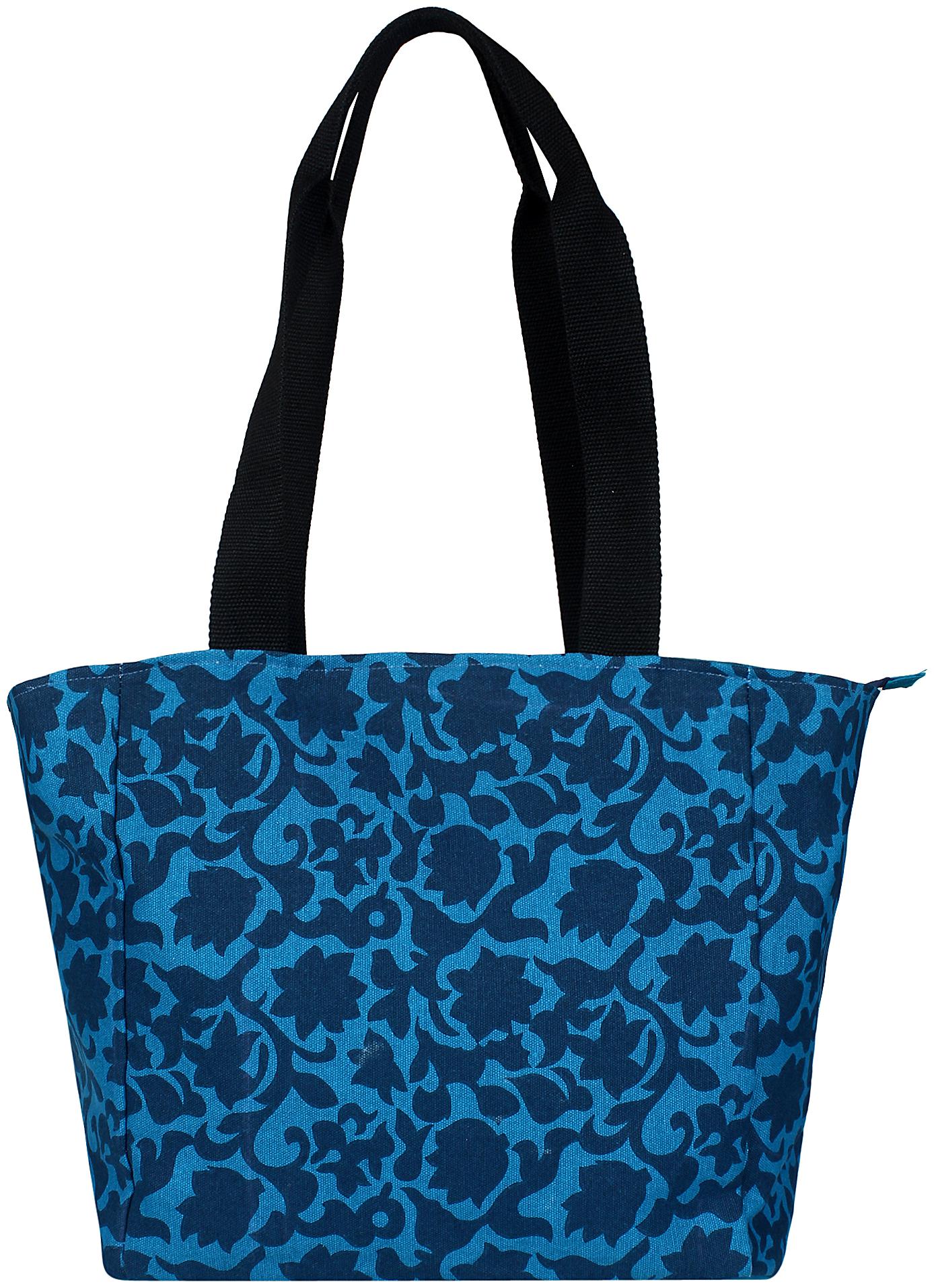 

Anekaant Blue Festive Canvas Tote For Women