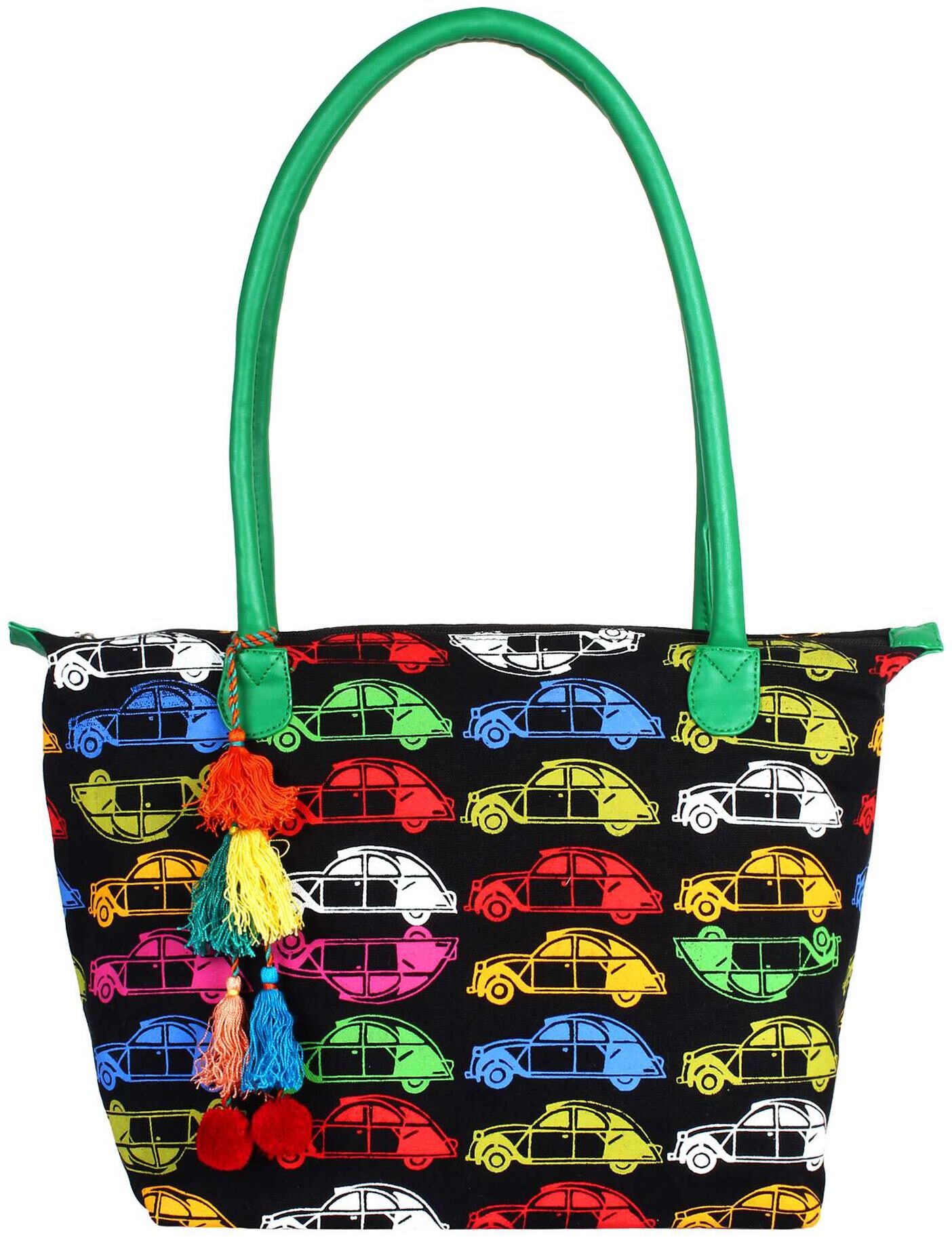 

Anekaant Black Canvas Handheld Bag