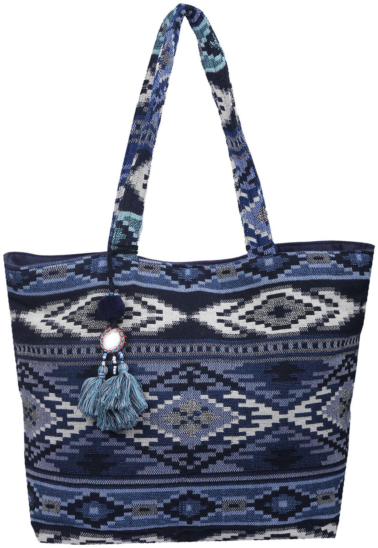 

Anekaant Blue Polyester Handheld Bag
