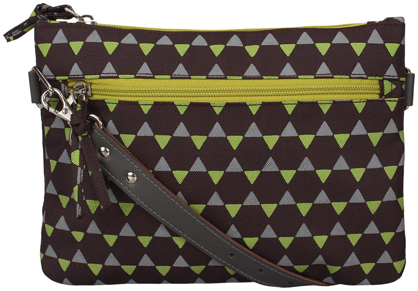 

Anekaant Brown Polyester Printed Sling Bag
