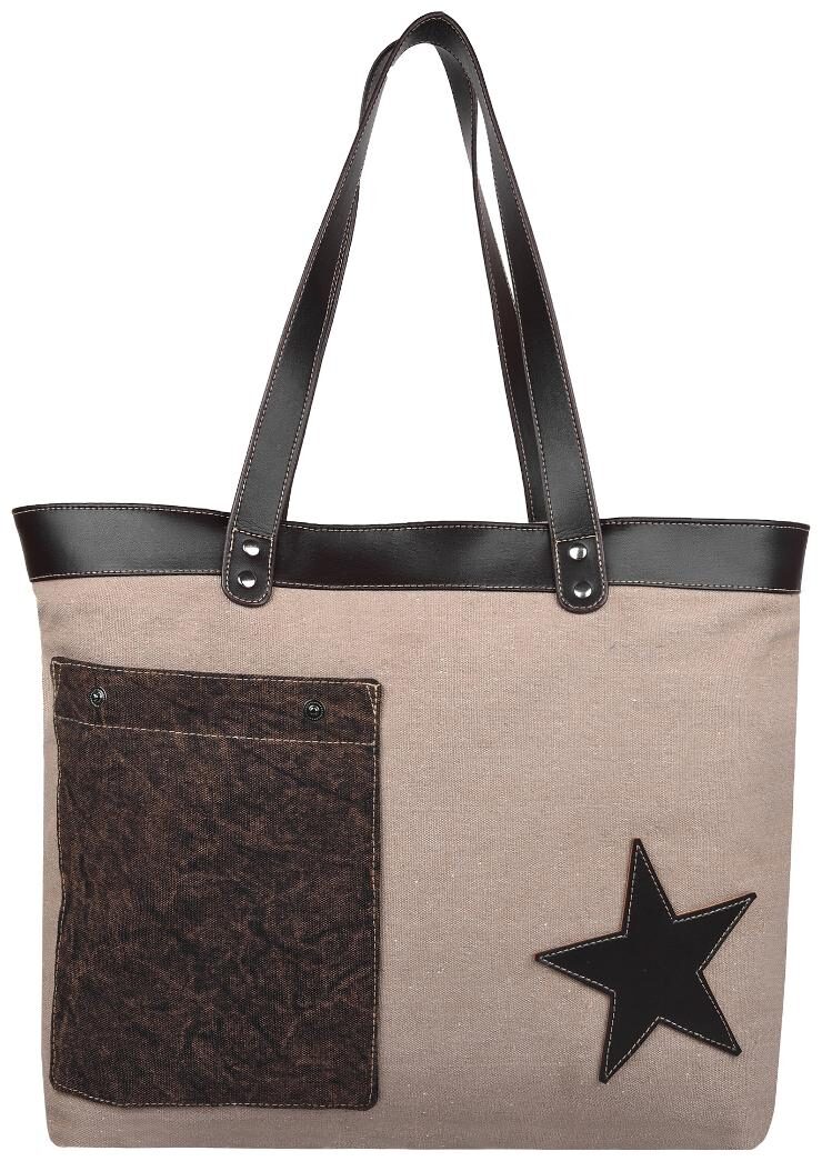 

Anekaant Starry Beige Canvas Shoulder Bag