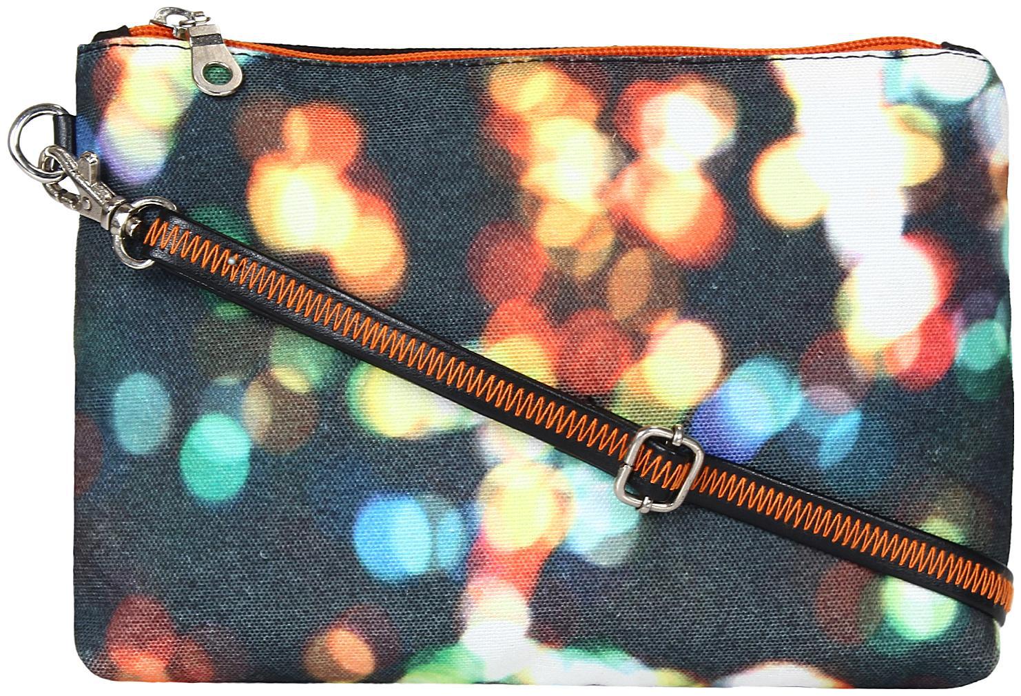 

Anekaant Black Canvas Printed Sling Bag