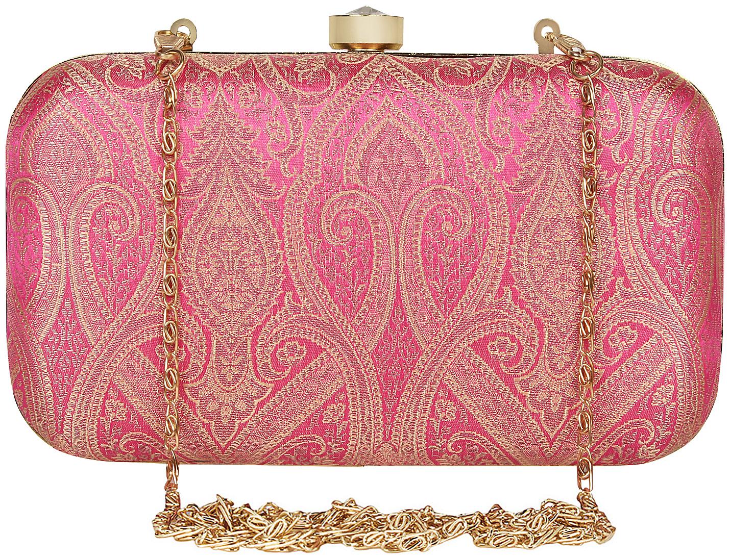 

Anekaant Tulle Printed Silk Clutch