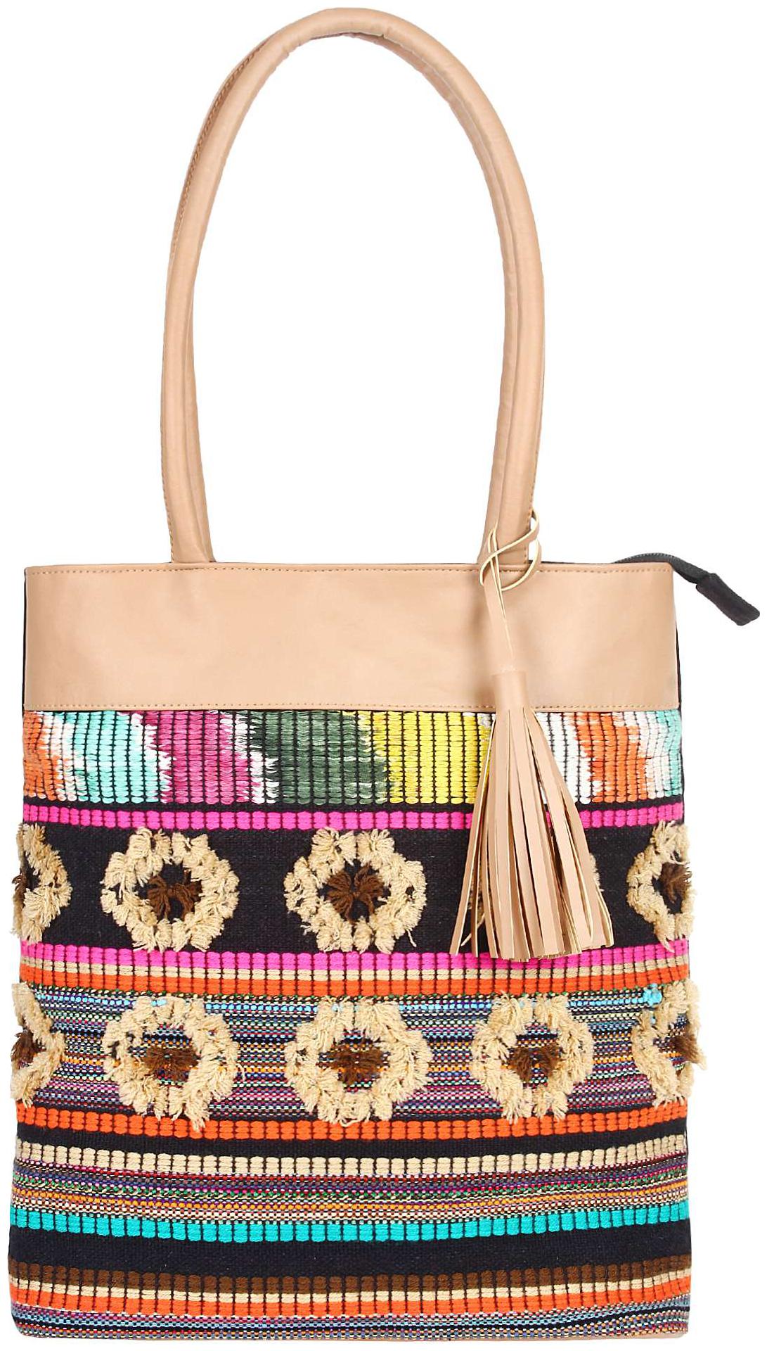 

Anekaant Woolly Multicoloured Jacquard Tote Bag