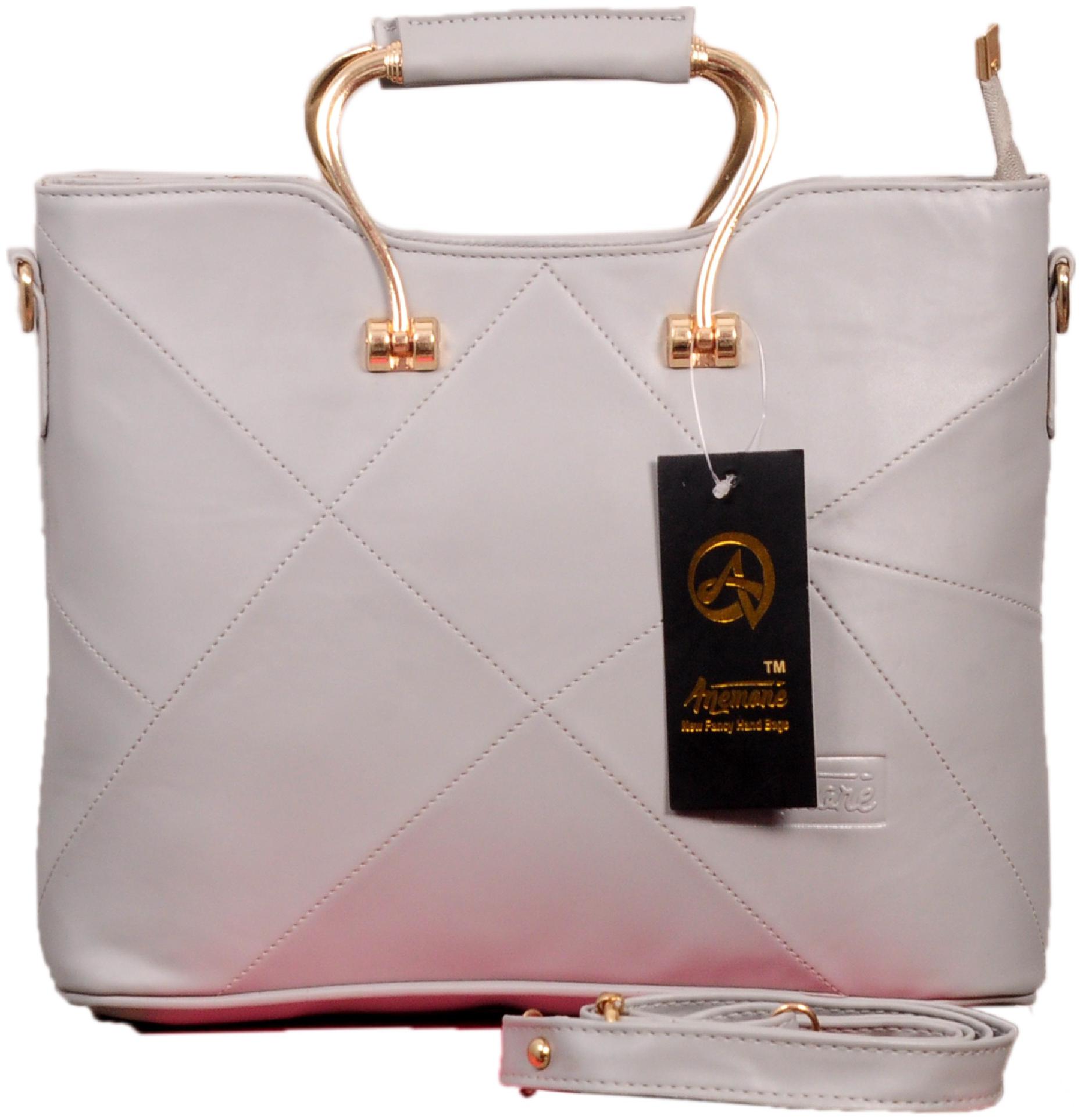 

Anemone Grey Faux Leather Handheld Bag