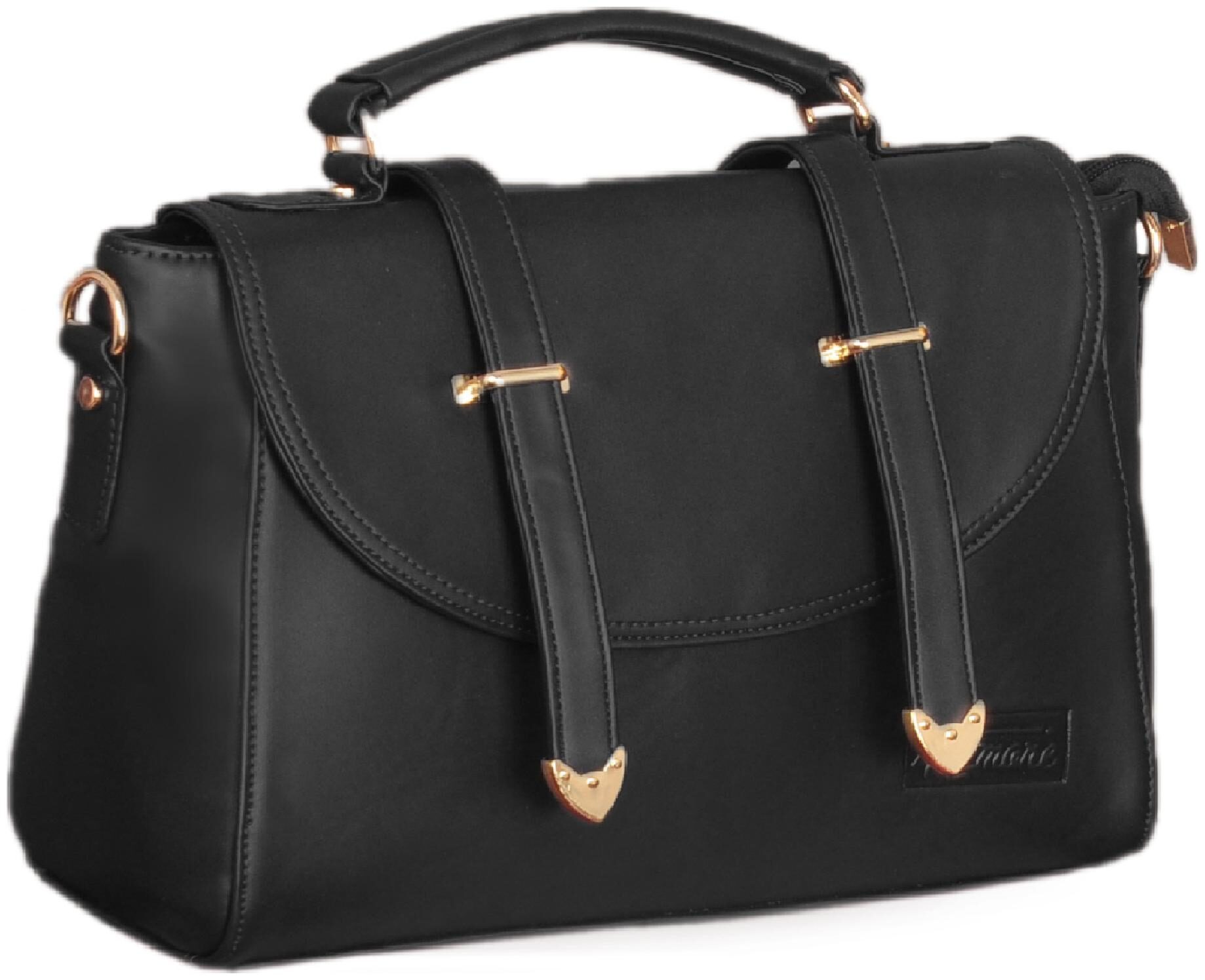 

Anemone Black PU Handheld Bag