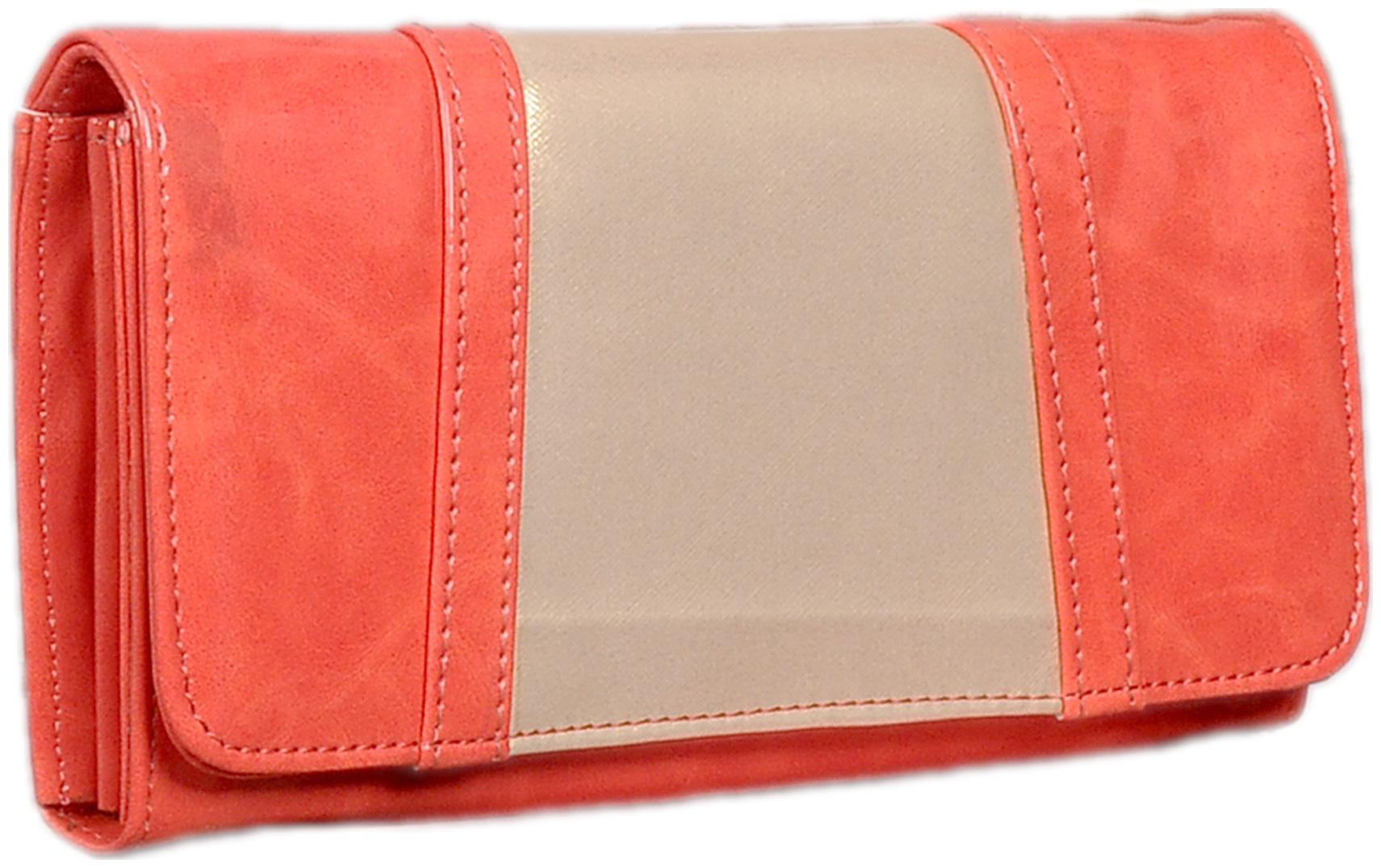 

Anemone Women Orange PU Clutch