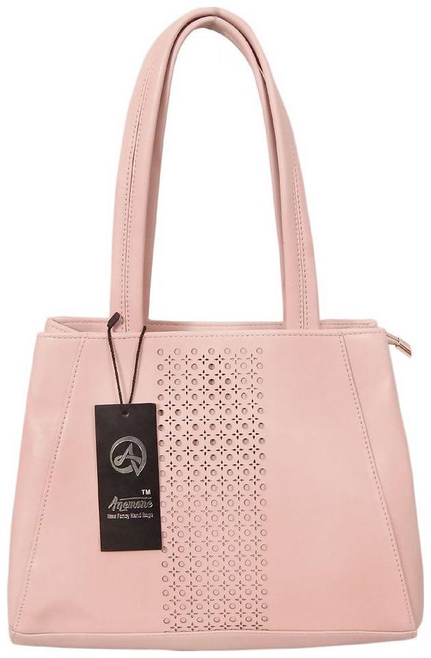 

Anemone Beige Faux Leather Handheld Bag