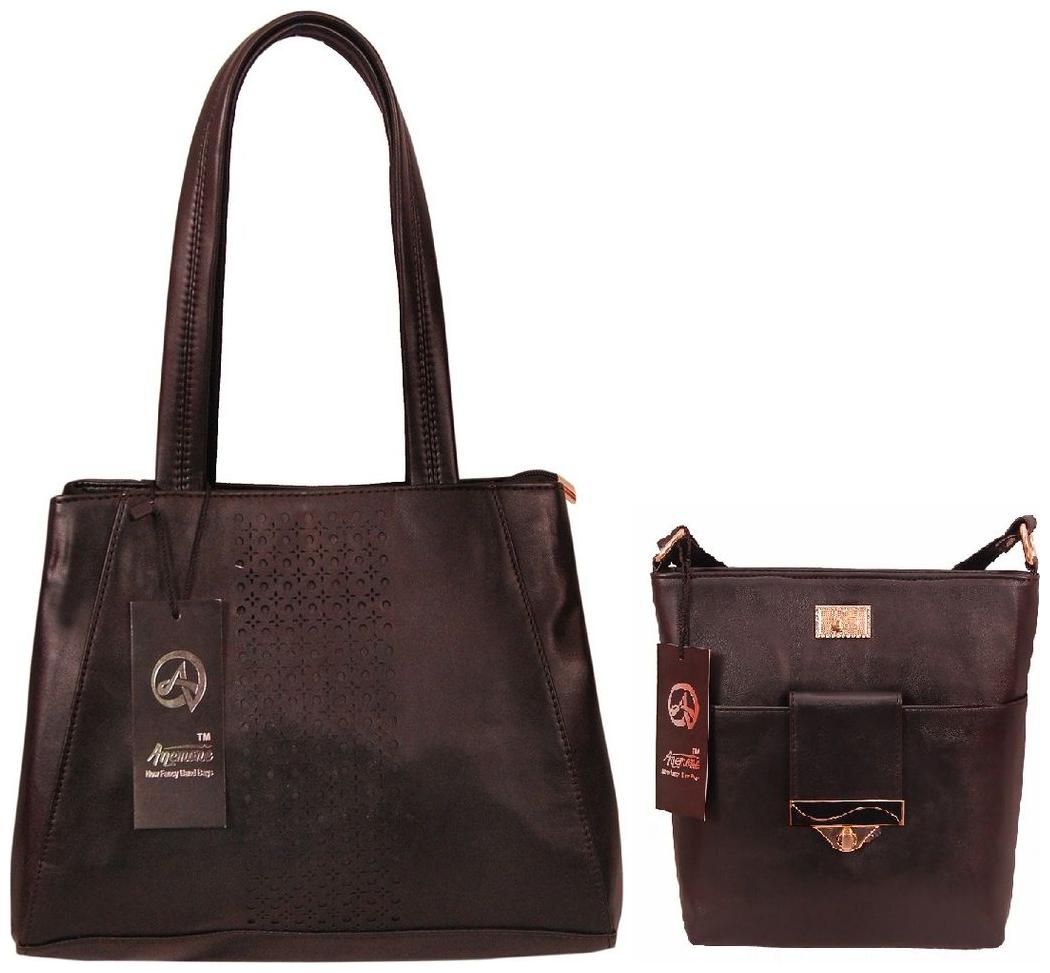 

Anemone Tan Faux Leather Handheld Bag