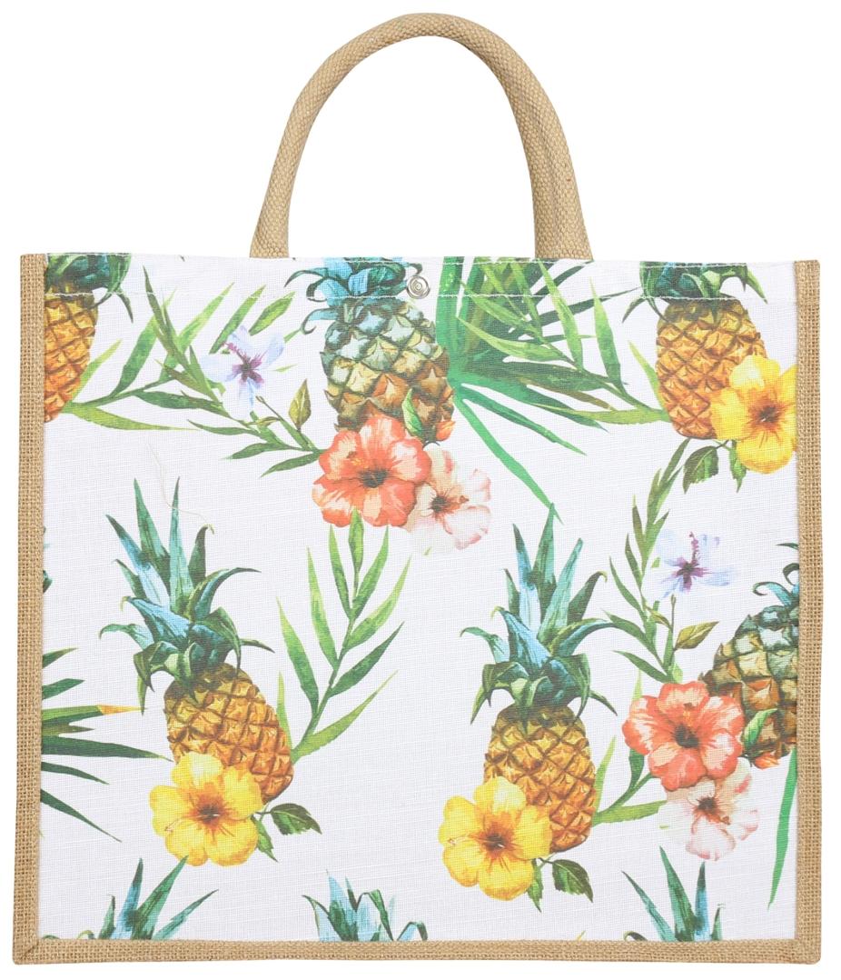 

Anges Bags White Jute Handheld Bag