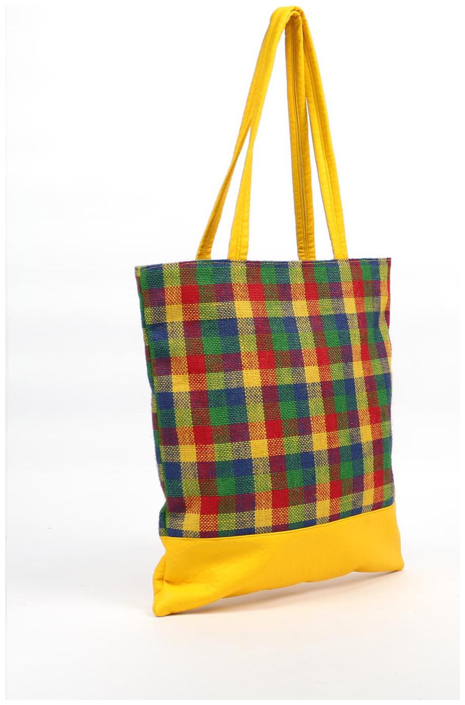 

Anges Bags Women Solid Fabric - Tote Bag Yellow