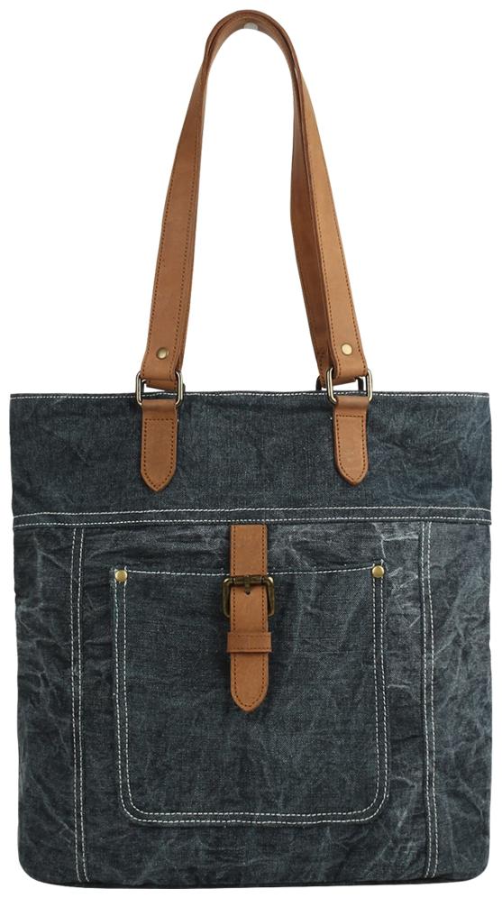 

Anges Bags Black Canvas Handheld Bag