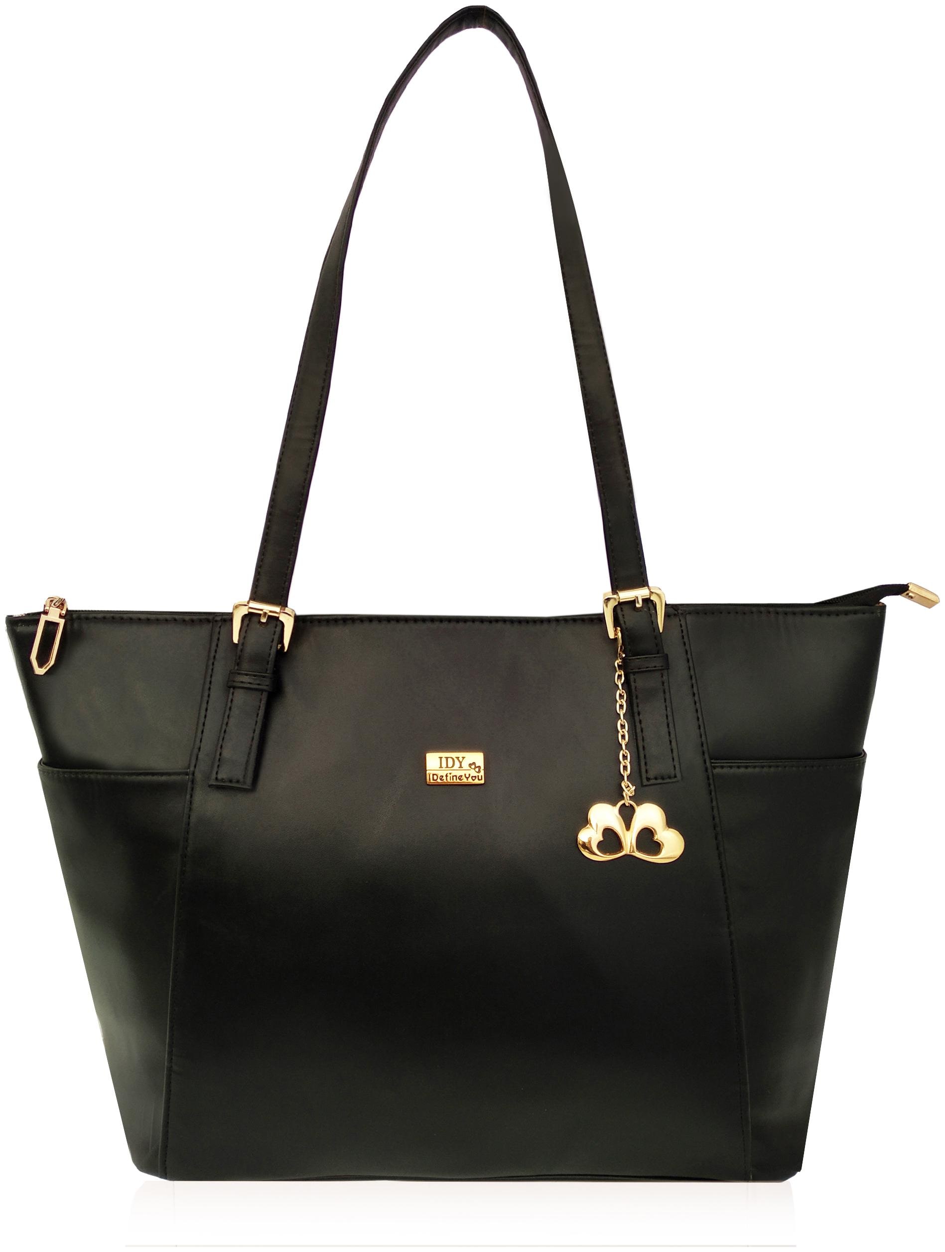 

Anglopanglo Women Solid PU - Tote Bag Black