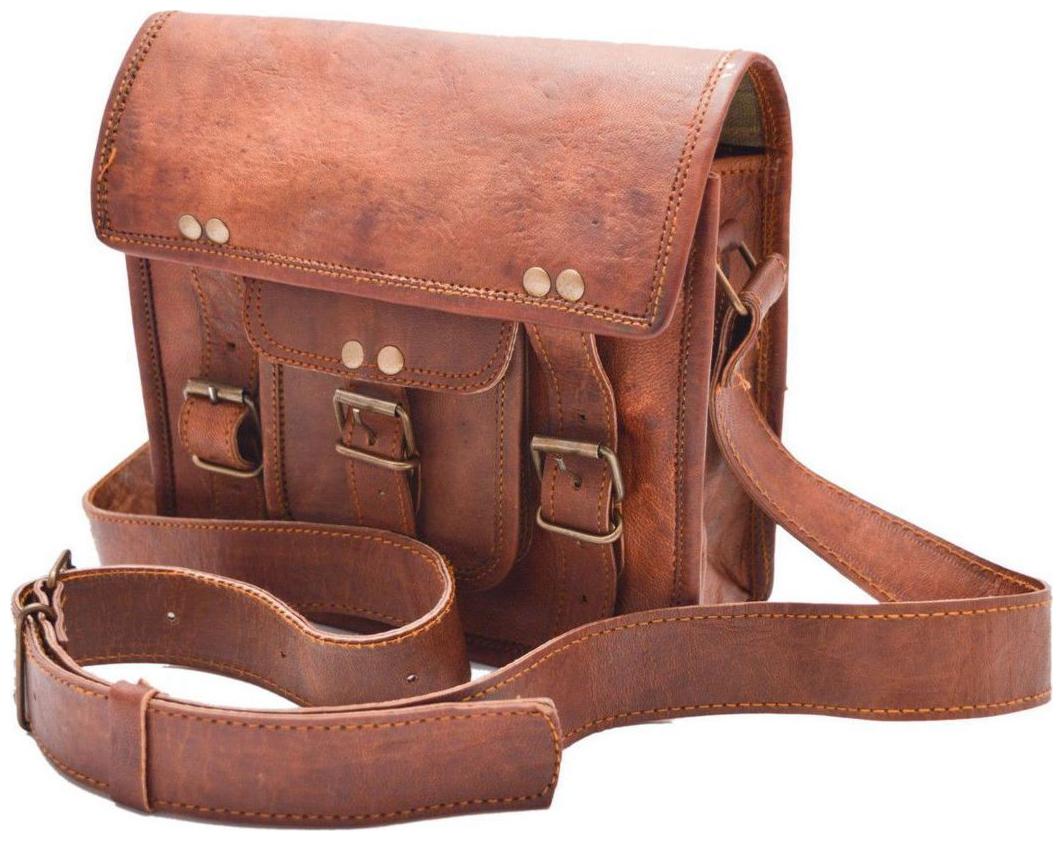 

Anshika International Genuine Leather Brown Shoulder Messenger Passport Bag Murse Sling Bag Leather Bag Cross Body Bag Man Purse notebook bag size L (11) H (9)W (3)