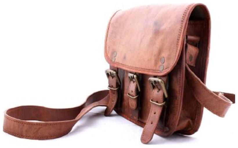 

Anshika International 100 real vintage genuine leather side shoulder messenger bag for unisex size (L) 11 (H) 9 (W) 3