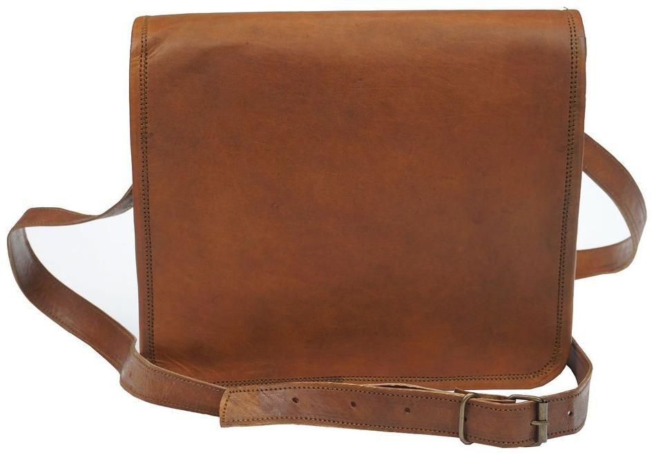 

Anshika International Vintage Handmade Full Flap 100 Genuine Leather messenger bag Office bag Tablet Bag (Caramel Brown) size 9 x 11 x 3