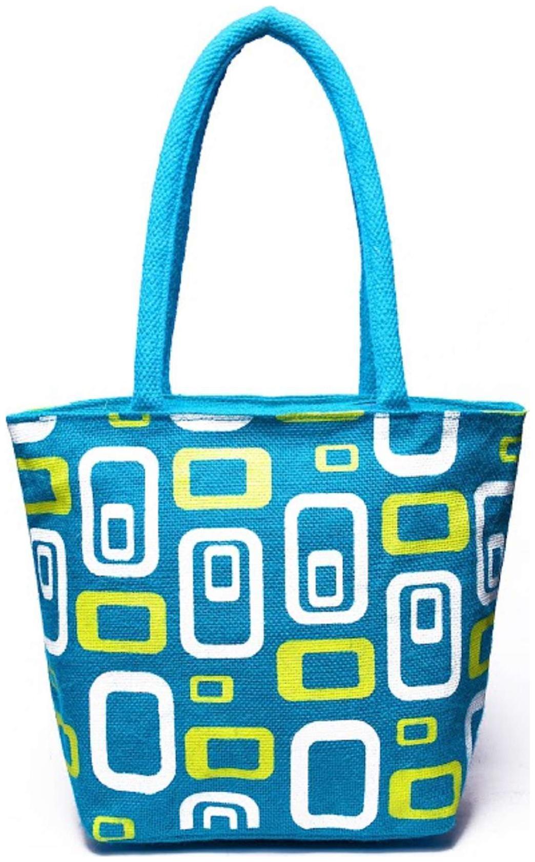 

Anshika International reusable multi-coloured jute shoulder bag