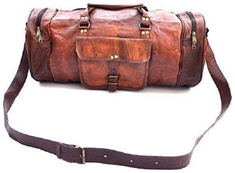 

Anshika International Leather Men Gym bag - Brown