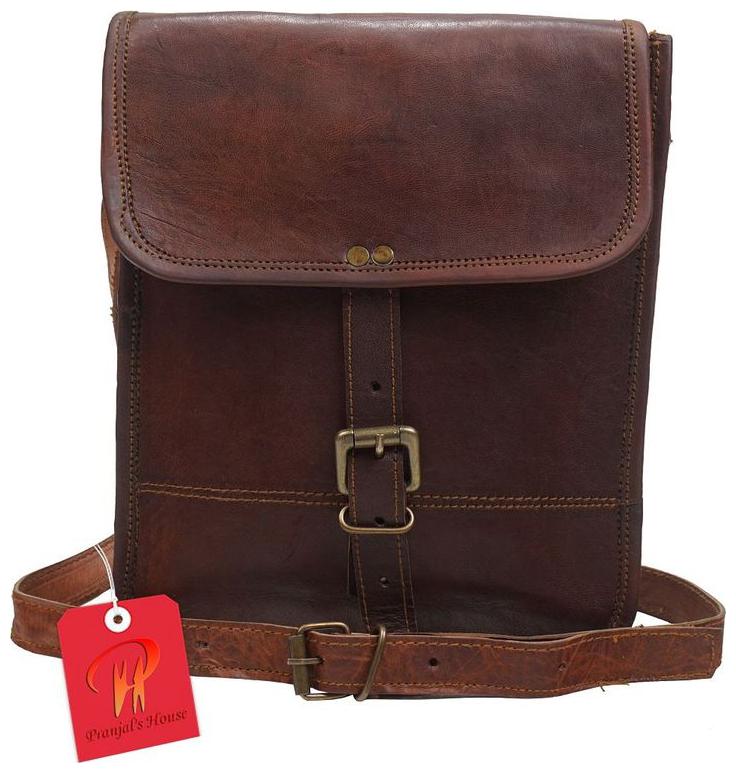 

Anshika International real vintage genuine ipad leather side sling shoulder messenger bag for unisex size (L) 10 (H) 13 (W) 4