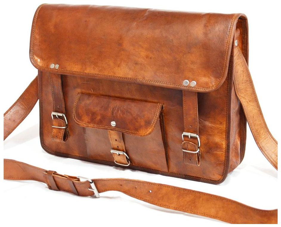 

Anshika International Leather Vertical Sling Bag Brown Buckle Closure 10 x 13 x 3 Inches