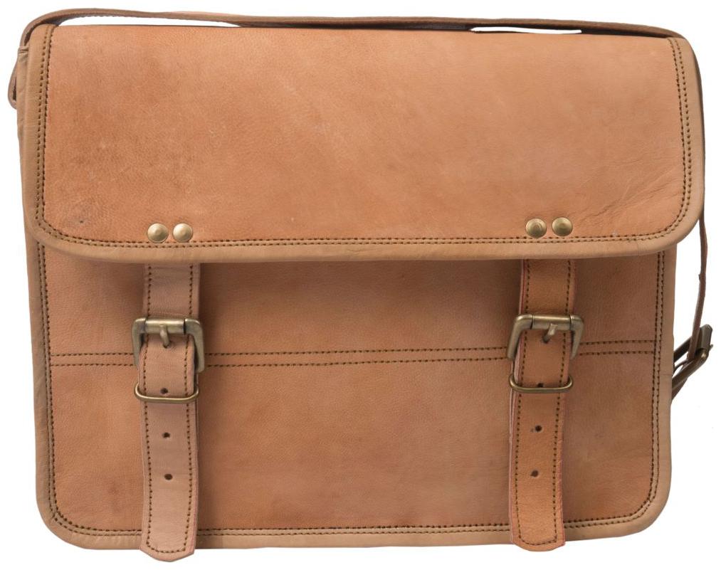

Anshika International vintage handmade 13 real leather messenger shoulder bag ipad bag