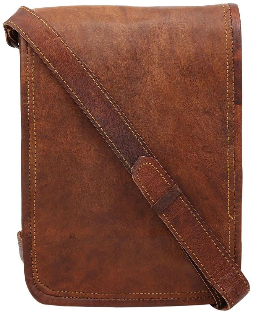 

Anshika International Pure Leather Vertical Sling Bag