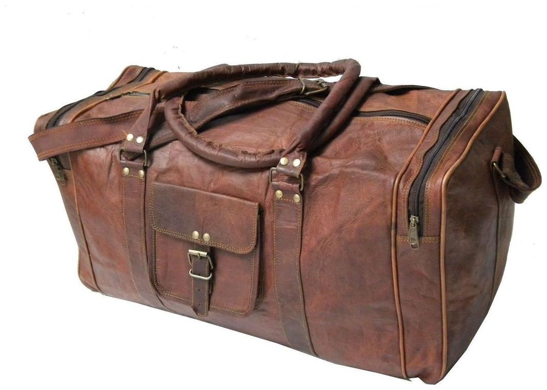 

Anshika International Leather Men Gym bag - Brown