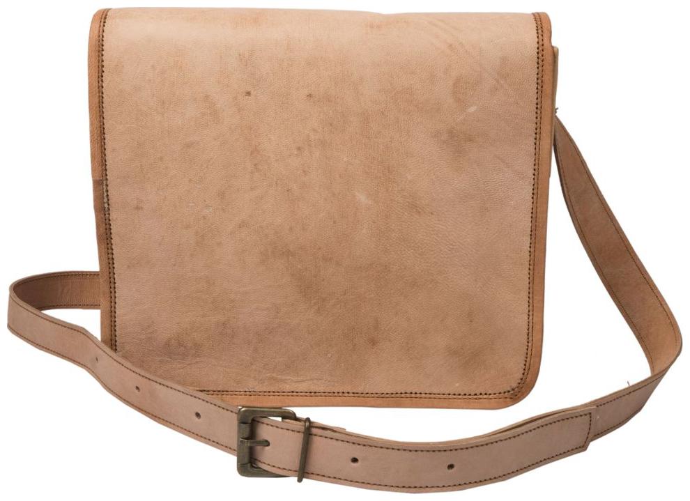 

Anshika International 11 Brown Leather Office sideBag full flap Messenger Bag for men and boy