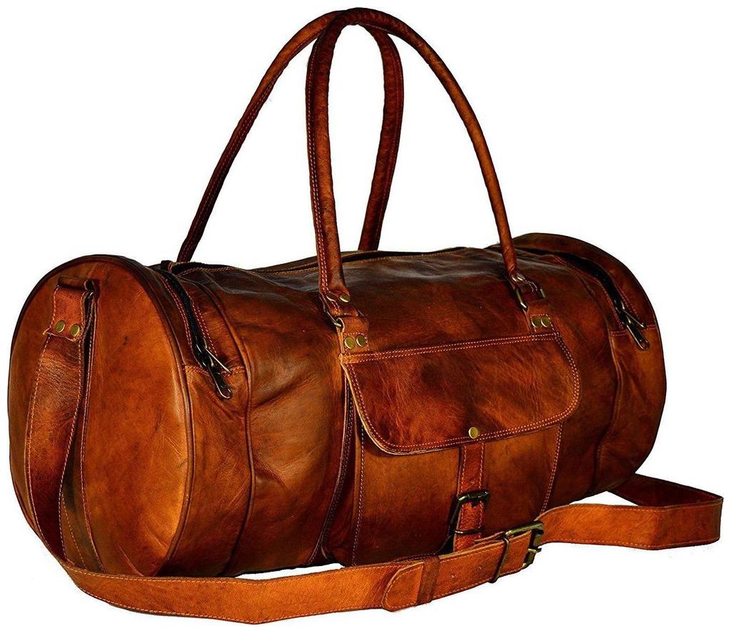 

Anshika International Leather Men Gym bag - Brown