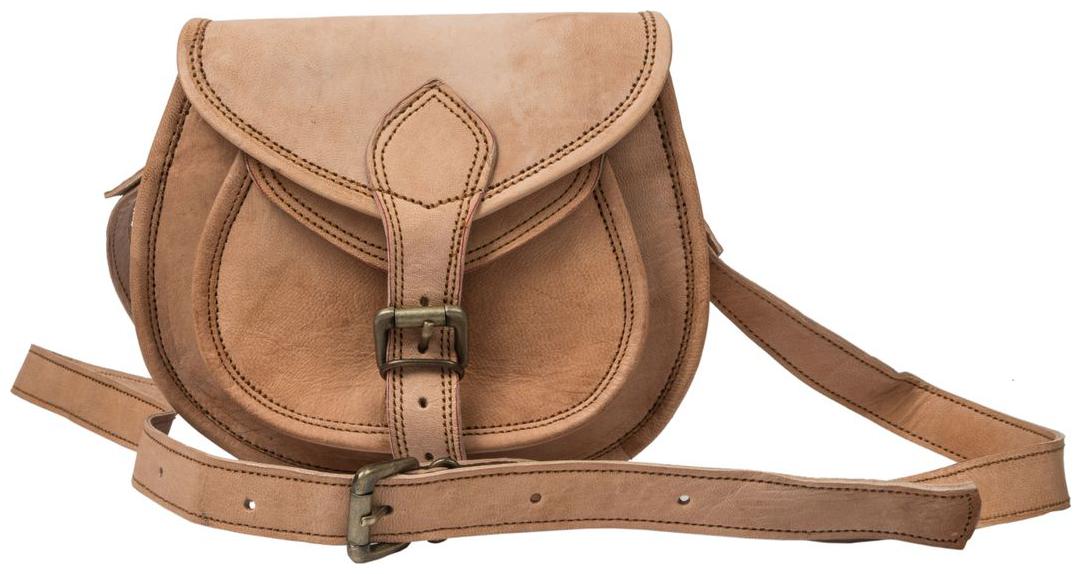 

Anshika International Brown Genuine Leather Sling Bag For Girls And Women