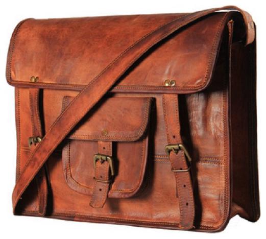 

Anshika International 38 1 cm (15 inch) vintage leather laptop office briefcase bag