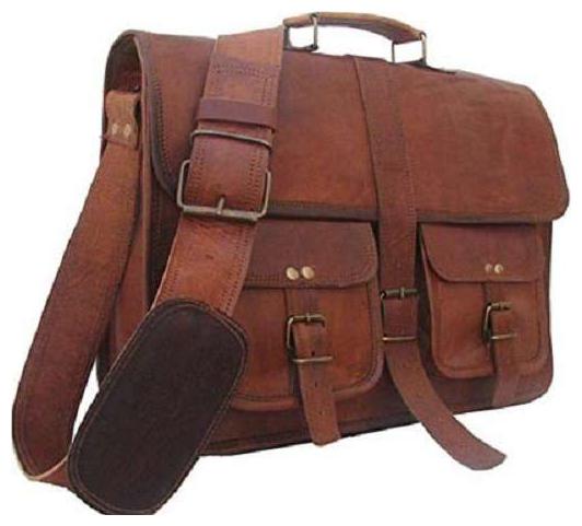 

Anshika International 38 1 cm (15 inch) vintage leather laptop office briefcase bag