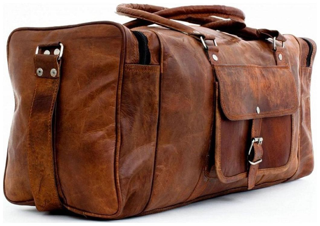 

Anshika International Leather Men Gym bag - Brown