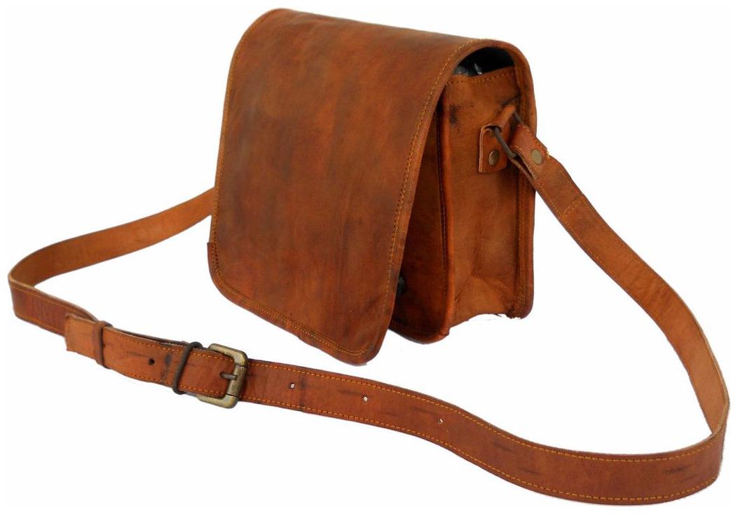 

Anshika International Leather Laptop Messenger Bag Brown size 15 x 11 x 4 inch