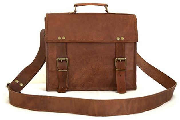 

Anshika International Leather 38 1 cm (15 inch) brown Unisex Messenger Bag