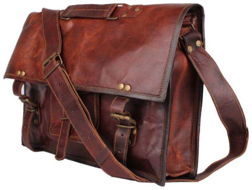 

Anshika International 38 1 cm (15 inch) genuine leather laptop messenger bag