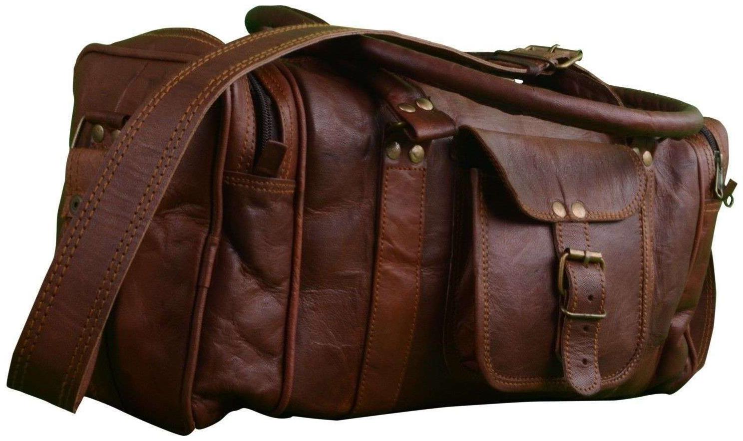 

Anshika International Leather Men Gym bag - Brown