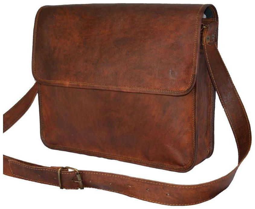 

Anshika Intrnational 10 x 13 Real Brown Leather Messenger Bag Laptop MacBook Satchel Crossbody Bag
