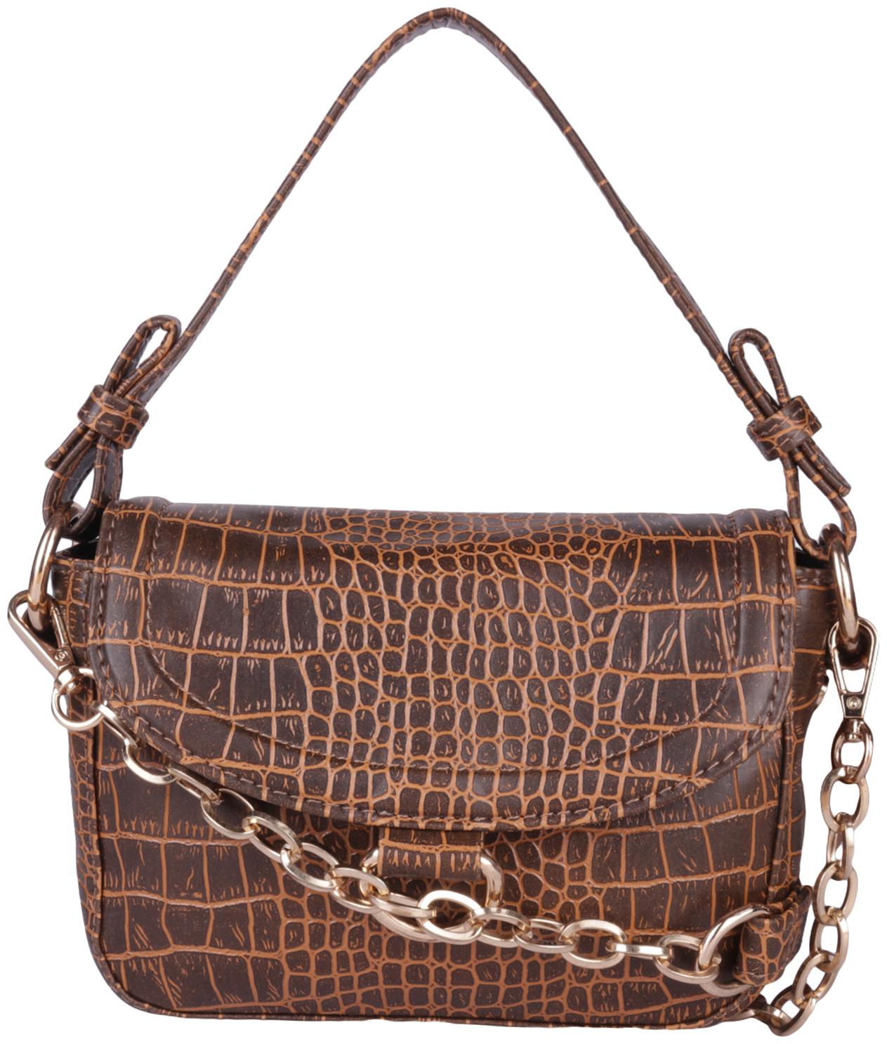 

Antin Brown Faux Leather Textured Sling Bag