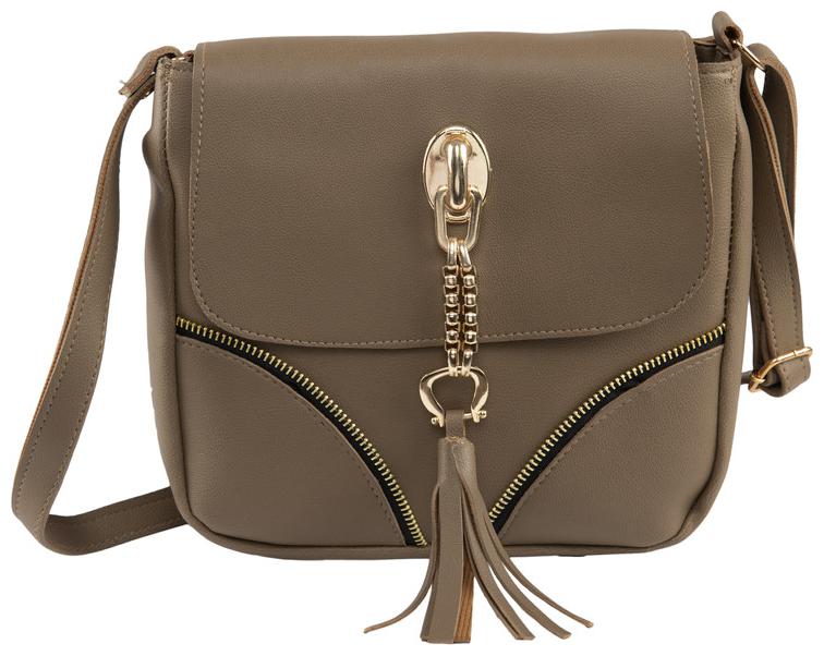 

Apna purse Beige PU Solid Sling Bag