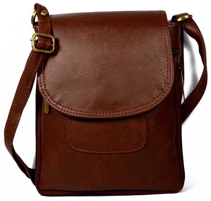 

Apna purse Brown PU Solid Sling Bag